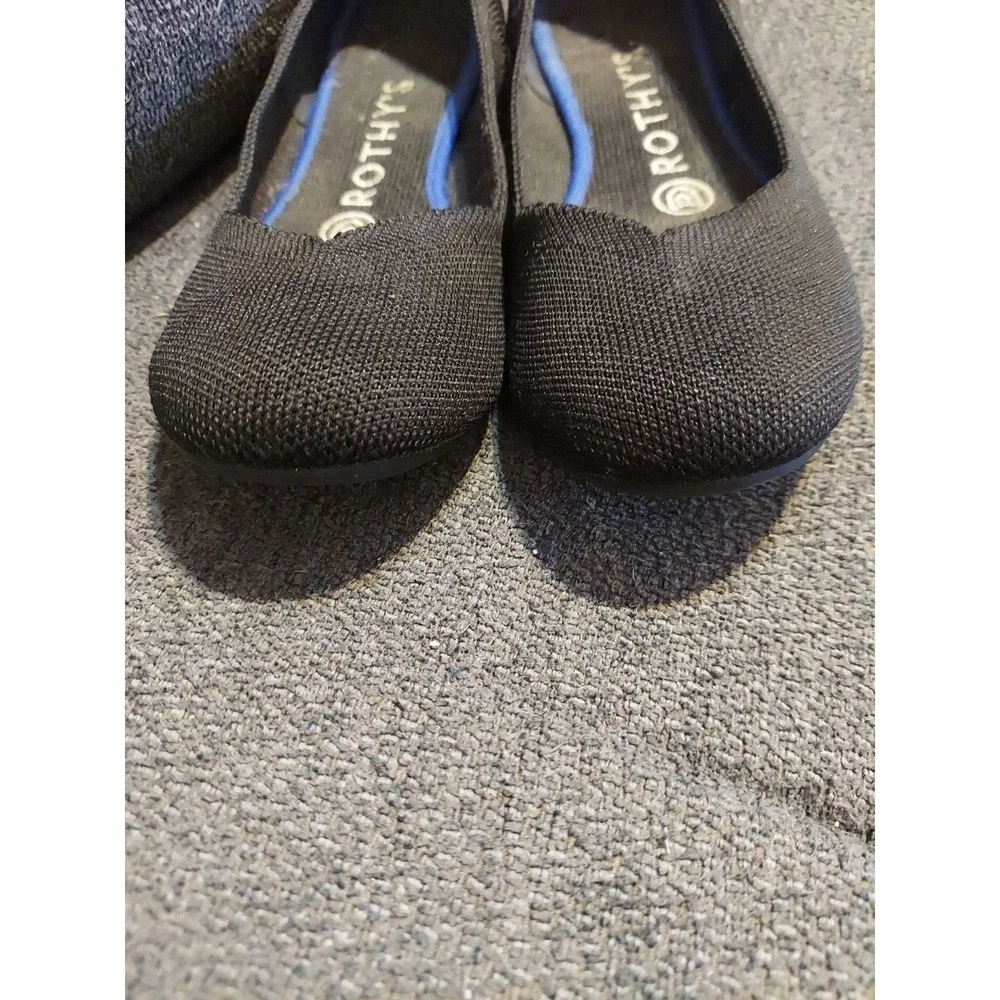 Rothy's The‎ Point Black Slip On Flat Shoes Women's Size US 6 Y2k Boho Grunge